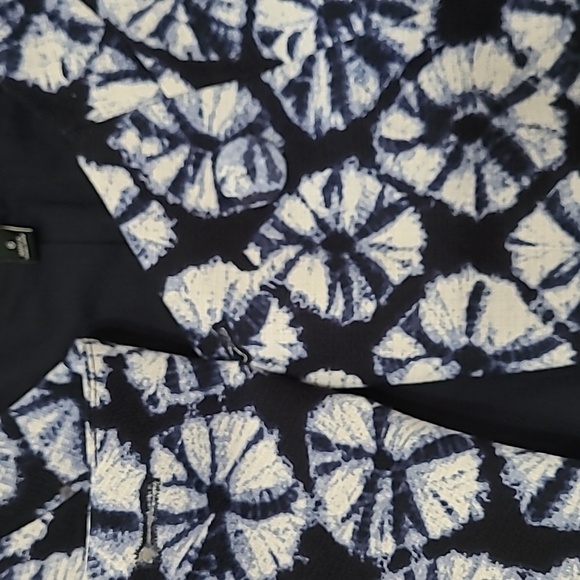 Talbots Navy blue & white 3/4 length sleeve jacket size 6 - Picture 5 of 9